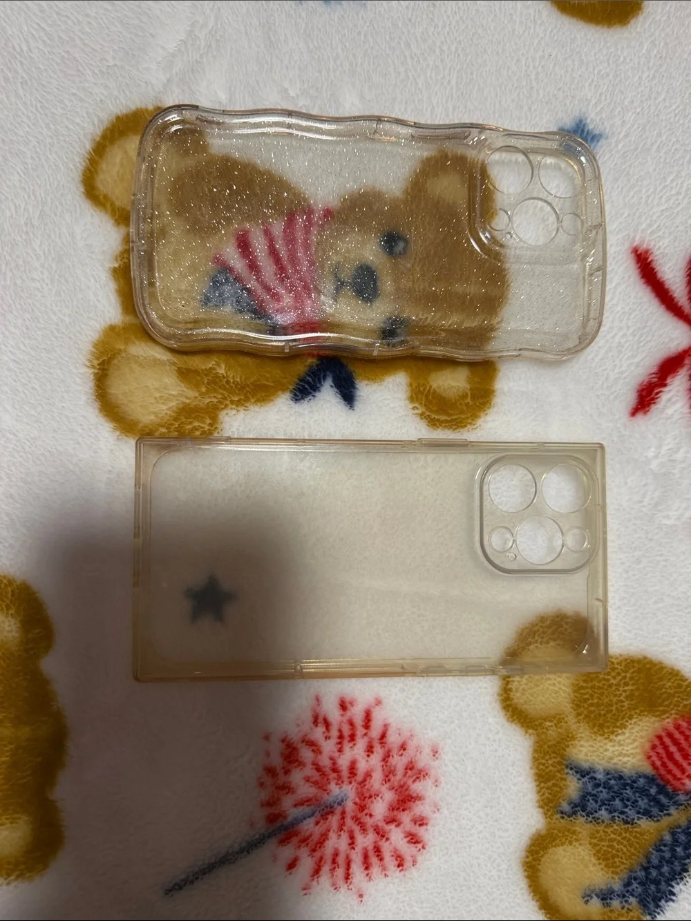 Clear Glitter Smartphone and Transparent pointy phone case for 15 pro max